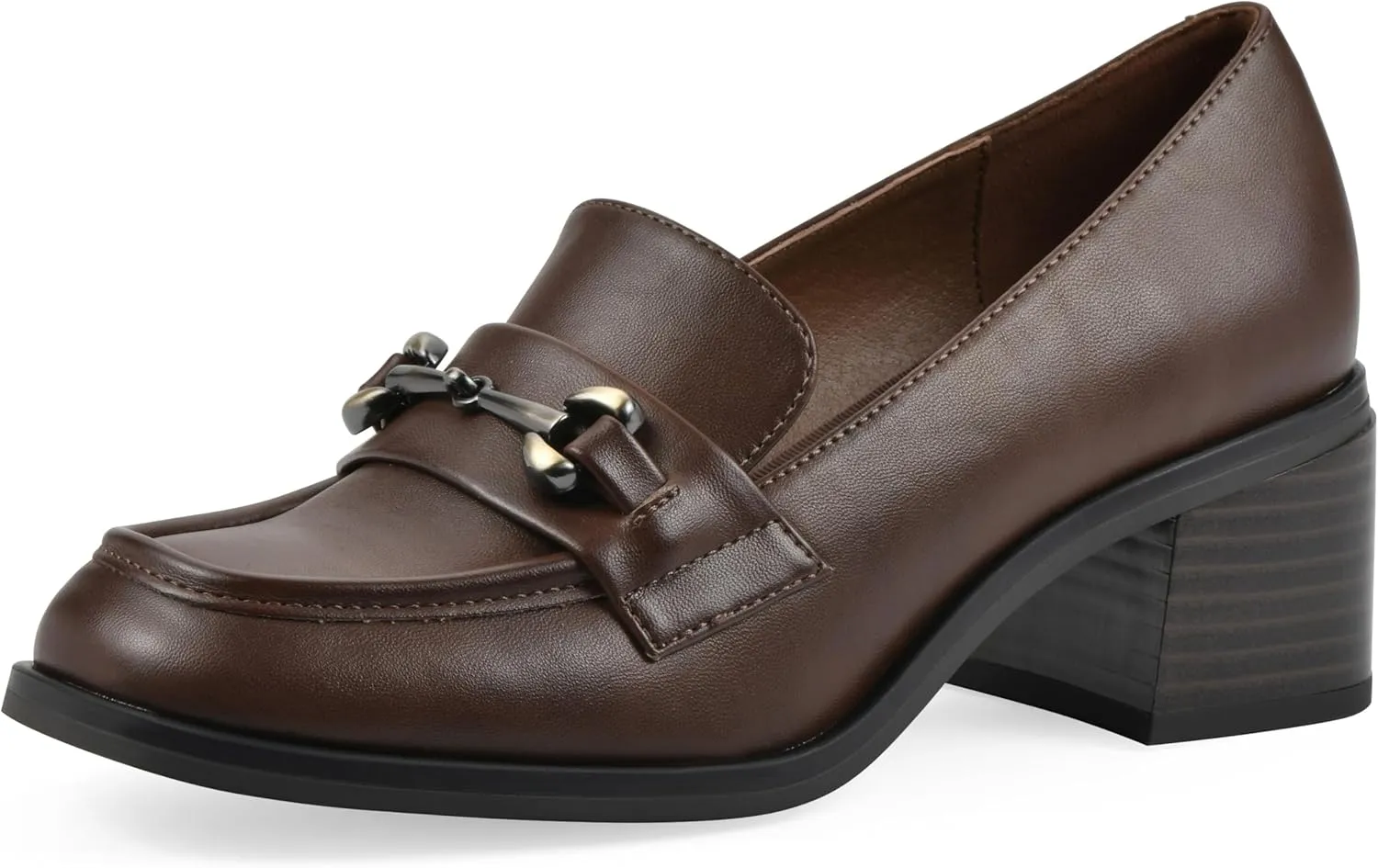 WHITE MOUNTAIN Women's Nacho Block Heel Loafer