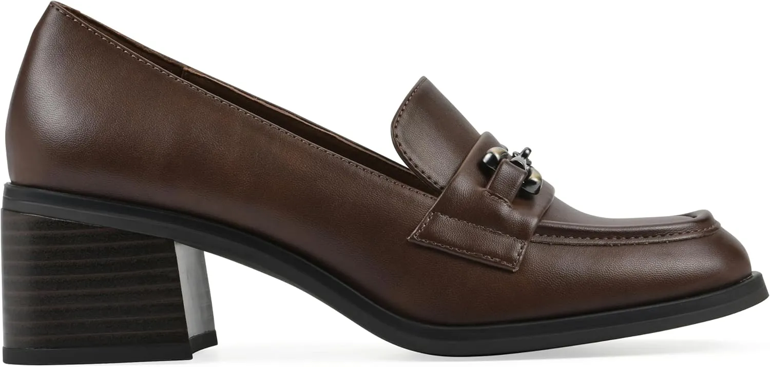WHITE MOUNTAIN Women's Nacho Block Heel Loafer