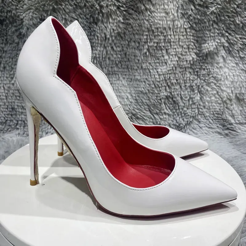 White Patent leather concise elegant shoes