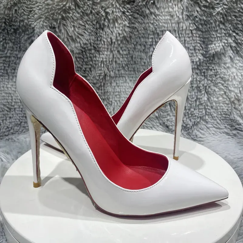 White Patent leather concise elegant shoes