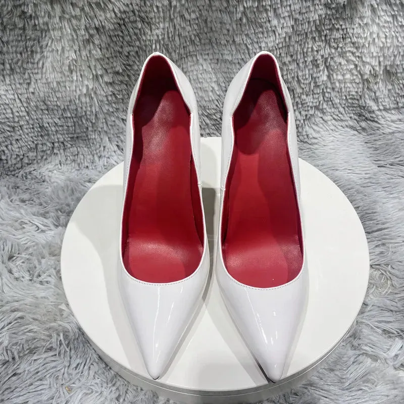 White Patent leather concise elegant shoes