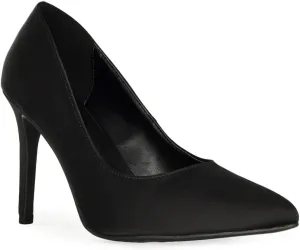 Wild Diva Trina-01 Womens Pointy Toe Dress High Stiletto Heel Pumps, Black