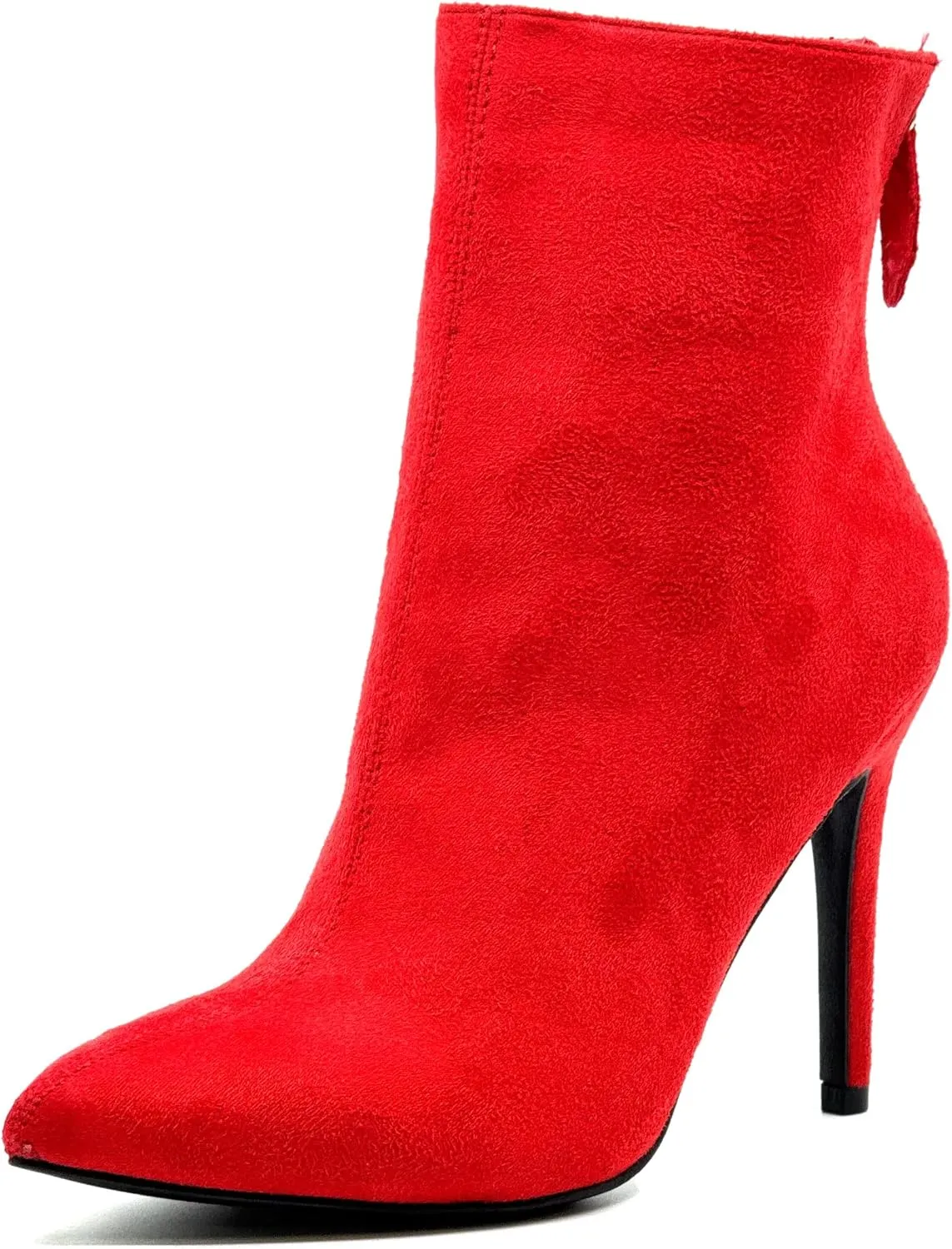 Wild Diva Womens Pointy Toe Stiletto High Heel Zipper Ankle Boots Booties