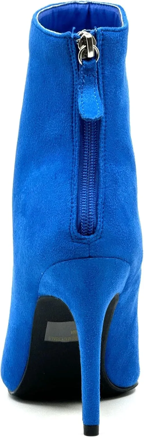 Wild Diva Womens Pointy Toe Stiletto High Heel Zipper Ankle Boots Booties