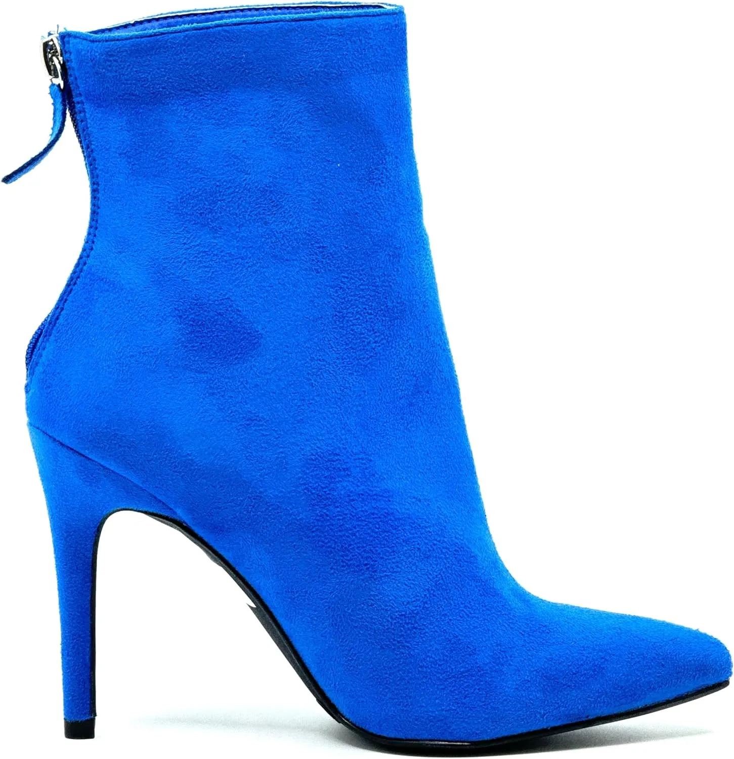 Wild Diva Womens Pointy Toe Stiletto High Heel Zipper Ankle Boots Booties