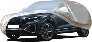 WOLWES Car Cover are Suitable for Audi Q2/SQ2/SQ2 TFSI All-Weather Windproof, Snowproof, Rainproof, UV-Protected and Breathable All-Season Universal with Side Door Zip Oxford Cloth Car Cover (Color :