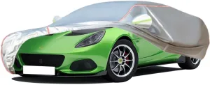 WOLWES Car Cover are Suitable for Lotus Elise All-Weather Windproof, Snowproof, Rainproof, UV-Protected and Breathable All-Season Universal with Side Door Zip Oxford Cloth Car Cover (Color : White)