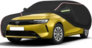 WOLWES Car Cover are Suitable for Vauxhall/Opel Astra All-Weather Windproof, Snowproof, Rainproof, UV-Protected and Breathable All-Season Universal with Side Door Zip Oxford Cloth Car Cover (Color :