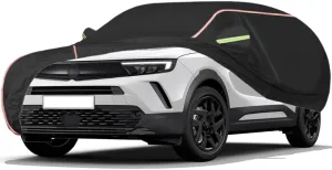 WOLWES Car Cover Are Suitable For Vauxhall/Opel Mokka GS/Ultimate All-weather Windproof, Snowproof, Rainproof, UV-protected And Breathable All-season Universal With Side Door Zip Oxford Cloth Car Cove