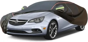 WOLWES Car Covers Are Suitable For Buick Cascada Convertible 2016-2019 All-weather Windproof, Snowproof, Rainproof, UV-protected And Breathable All-season Universal With Side Door Zip Oxford Cloth Car