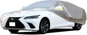 WOLWES Car Covers are Suitable for Lexus ES 350 2007-2024 All-Weather Windproof, Snowproof, Rainproof, UV-Protected and Breathable All-Season Universal with Side Door Zip Oxford Cloth Car Covers (Col