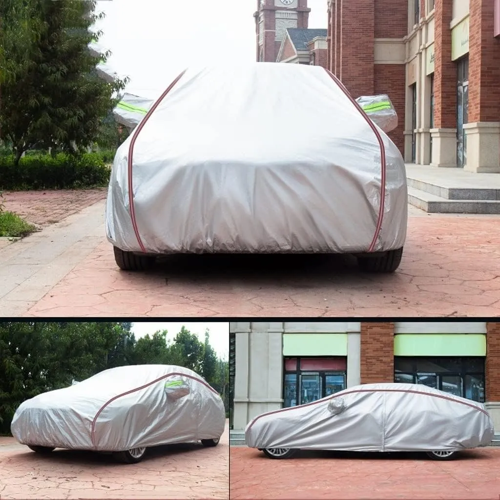 WOLWES Car Covers are Suitable for Lexus ES 350 2007-2024 All-Weather Windproof, Snowproof, Rainproof, UV-Protected and Breathable All-Season Universal with Side Door Zip Oxford Cloth Car Covers (Col