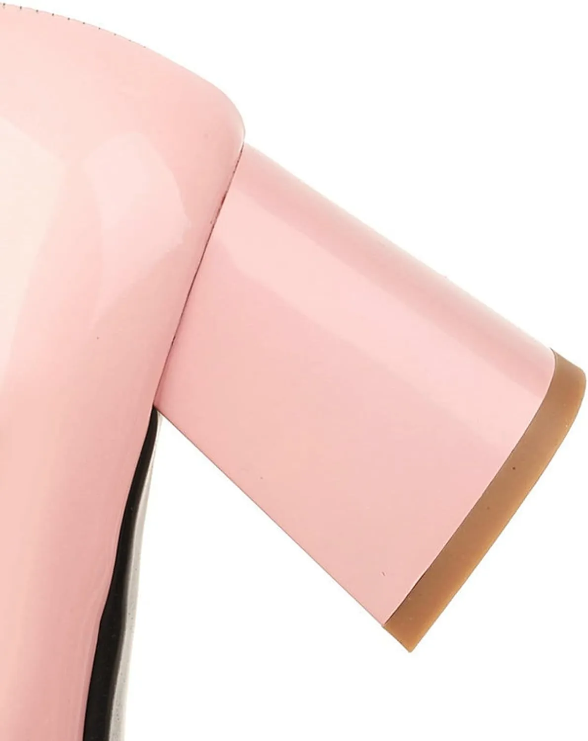 Women Chunky Heel Oxford Pumps Ankle Strap Gothic Mary Janes Two Tone Square Toe Platform Dress Shoes