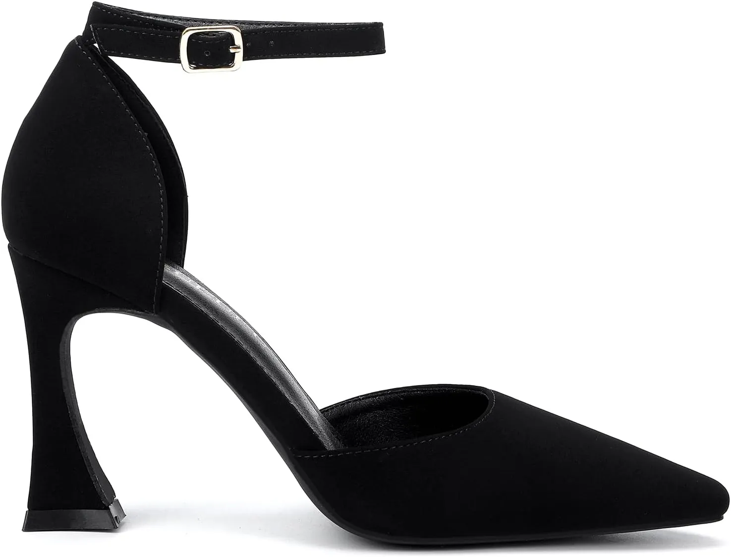 Women's 3.5 in Kitten Heel Closed Toe Ankle Strap Dress Shoes for Women