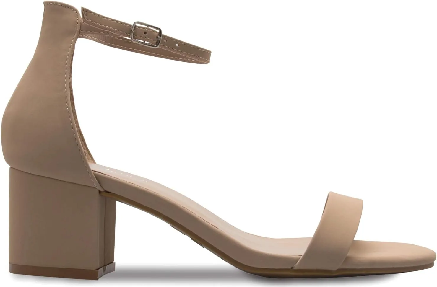 Women's Ankle Strap Kitten Heel ? Adorable Low Block Metal Heel