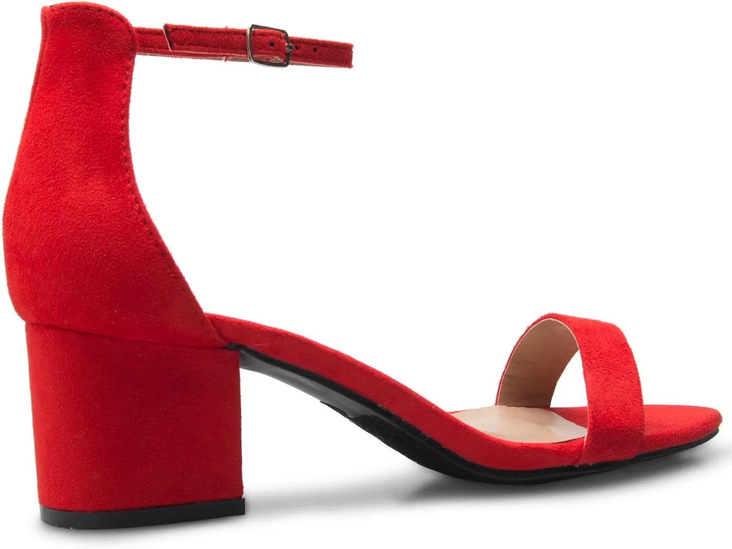 Women's Ankle Strap Kitten Heel ? Adorable Low Block Metal Heel