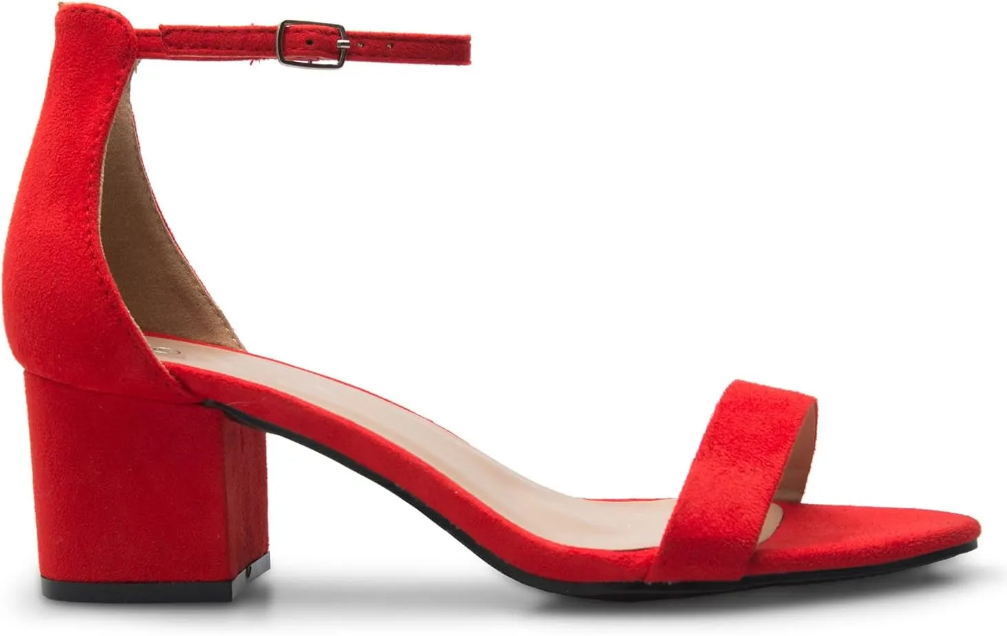 Women's Ankle Strap Kitten Heel ? Adorable Low Block Metal Heel