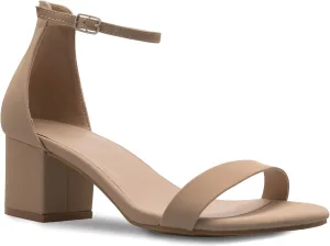 Women's Ankle Strap Kitten Heel ? Adorable Low Block Metal Heel