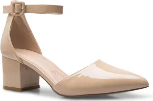 Women's Classic Pumps Close Toe Ankle Strap Kitten Heel - Adorable Low Block Heel