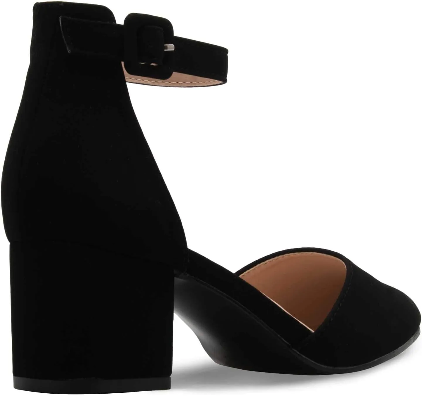 Women's Classic Pumps Close Toe Ankle Strap Kitten Heel - Adorable Low Block Heel