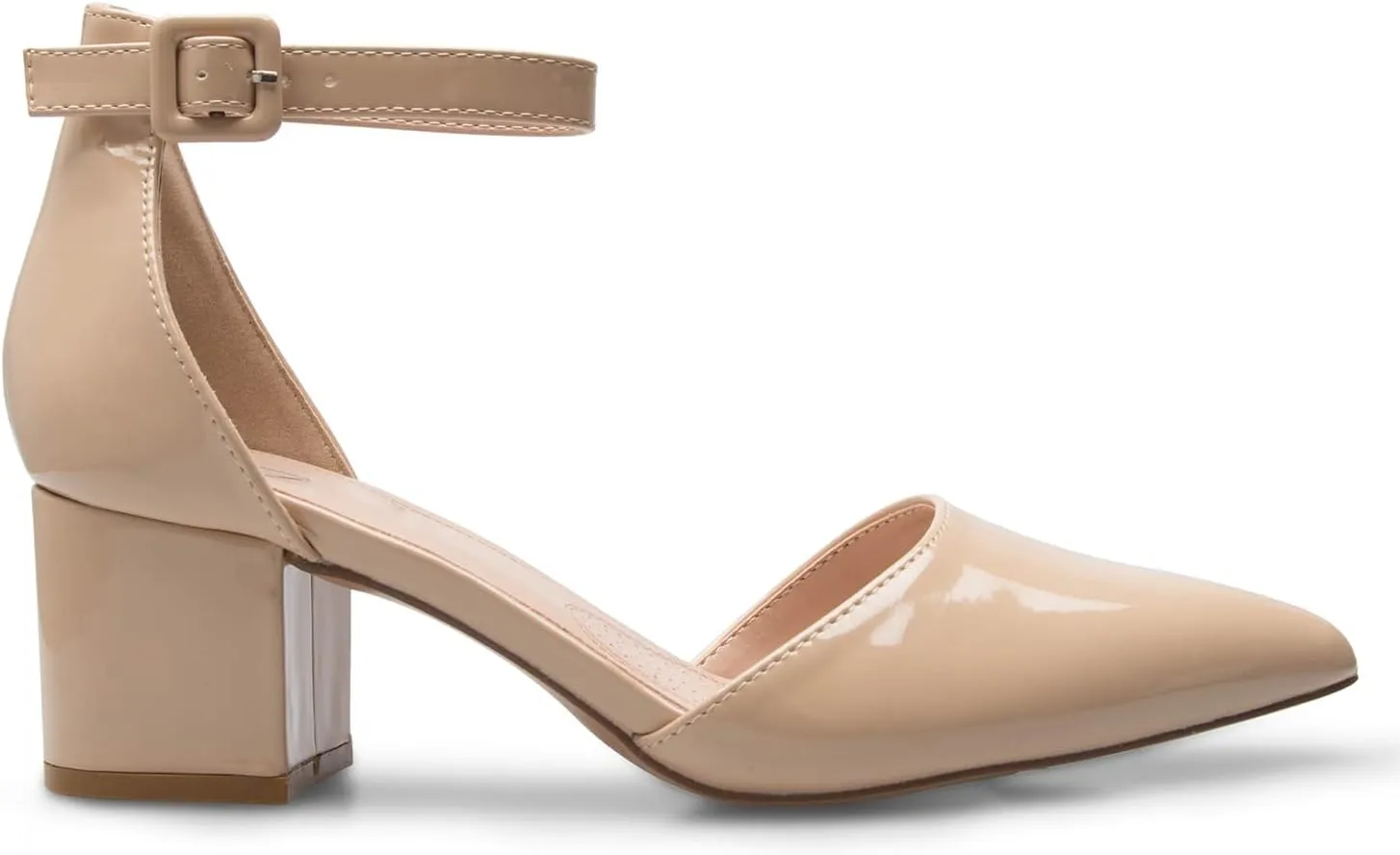Women's Classic Pumps Close Toe Ankle Strap Kitten Heel - Adorable Low Block Heel