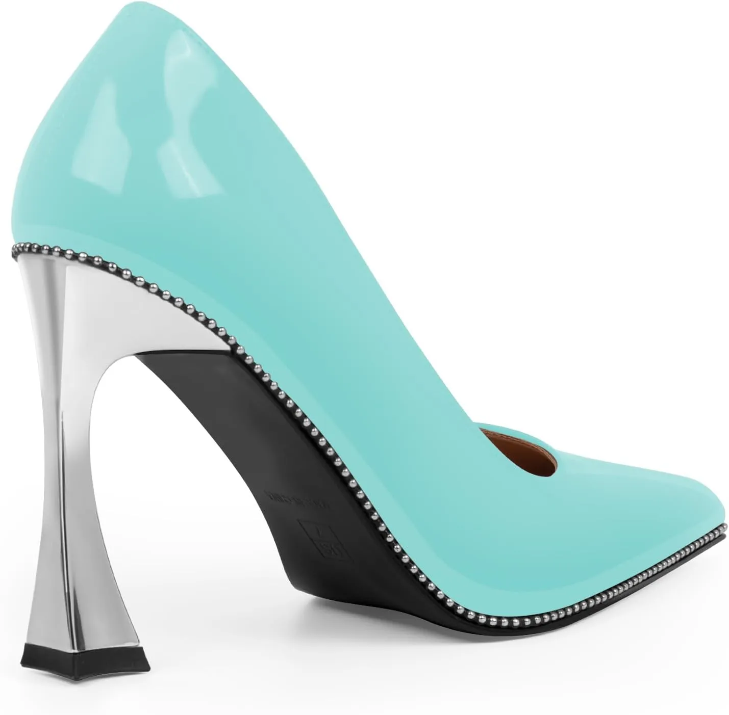 Women's Closed Pointed Toe Stilettos High Heels Pumps Patent Leather Dress Shoes