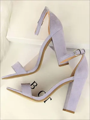 Women's Elegant High Heel Ankle Strap Sandals By Liv and Mia
