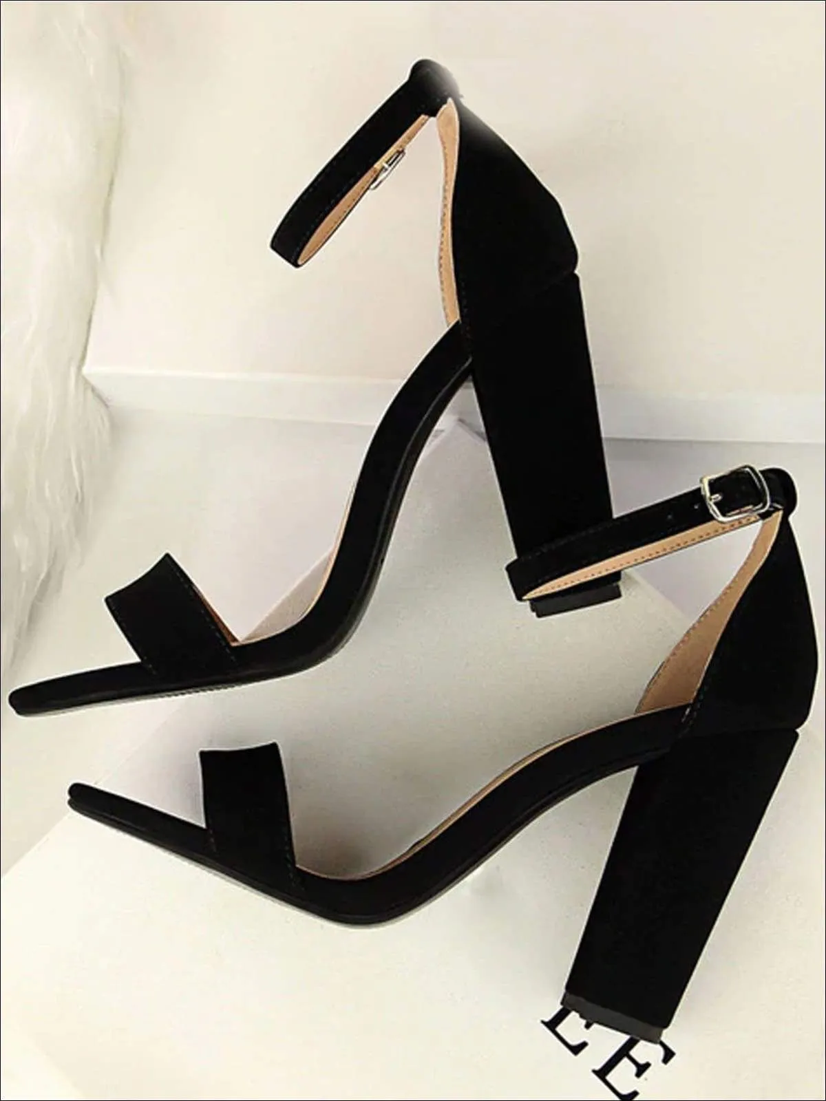 Women's Elegant High Heel Ankle Strap Sandals By Liv and Mia
