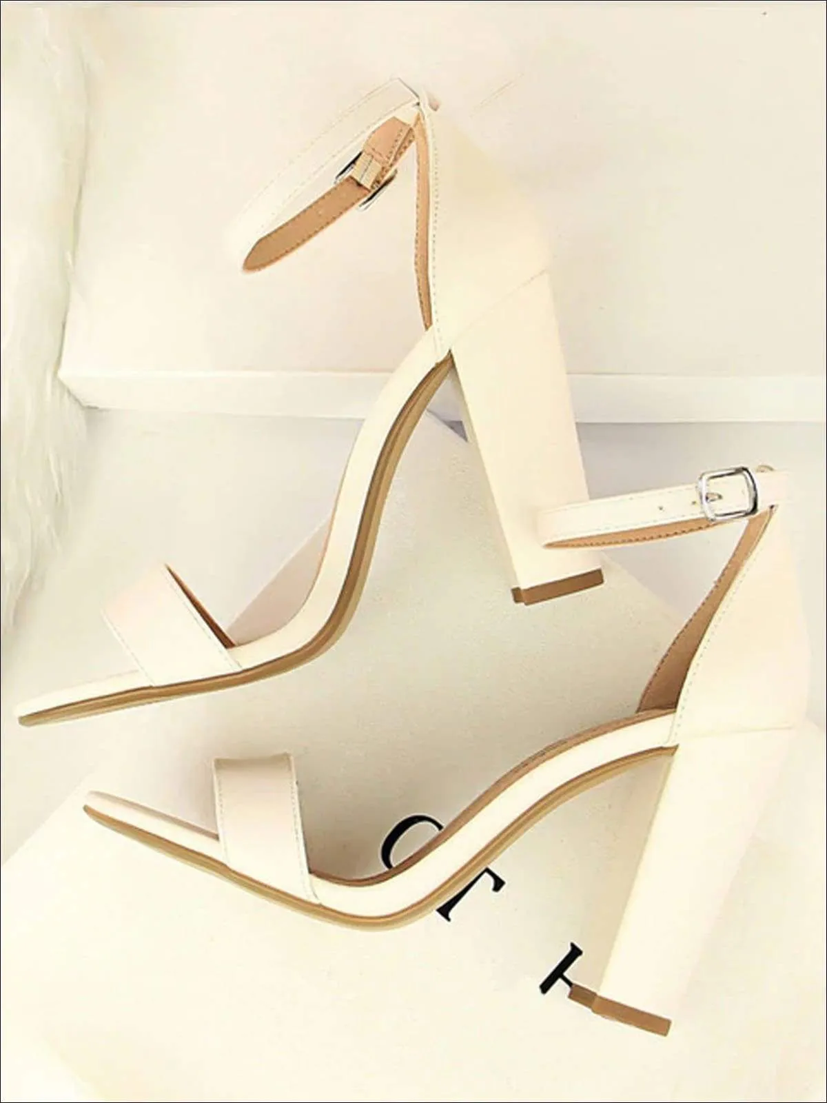 Women's Elegant High Heel Ankle Strap Sandals By Liv and Mia