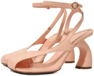 Women's Flip-flop High Heel Sandals Ankle Strap Block Heel Sandals Square Toe Cutout Leather Dress Shoes Adjustable Buckle Strappy Pumps for Party
