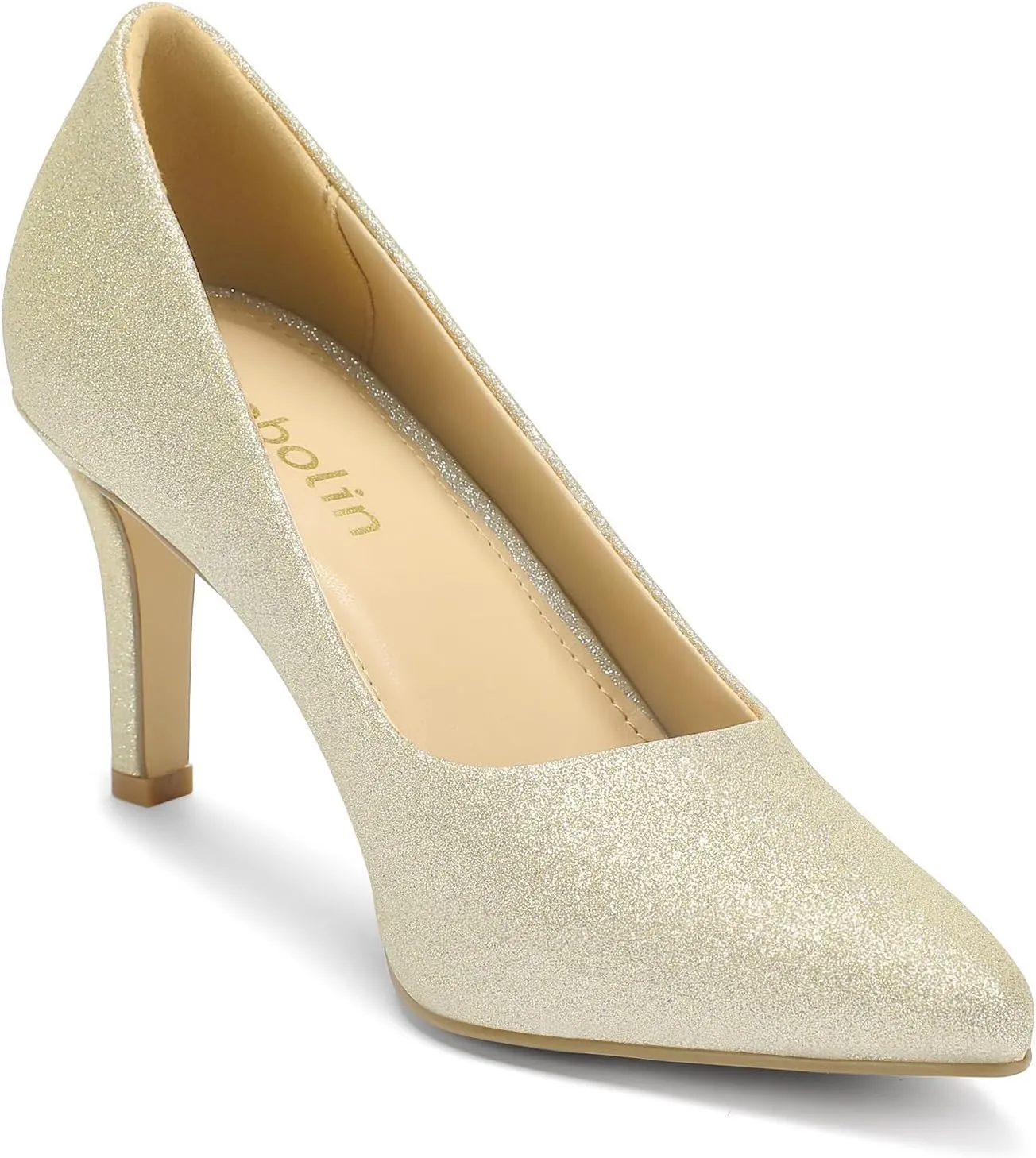 Women's Heels Closed Pointed Toe Pumps Stiletto High Heels Comfortable Wedding Party Dress Shoes 3-Inch