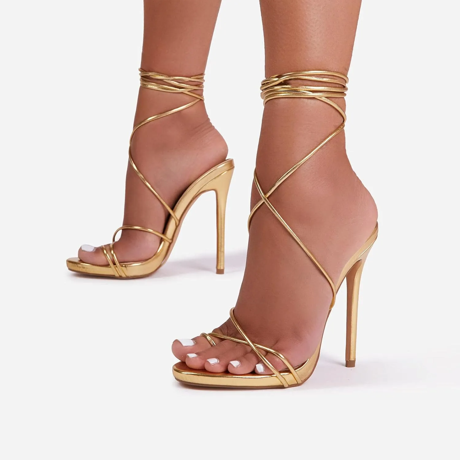 Women's lace up Stiletto High Heel Platform Sandals