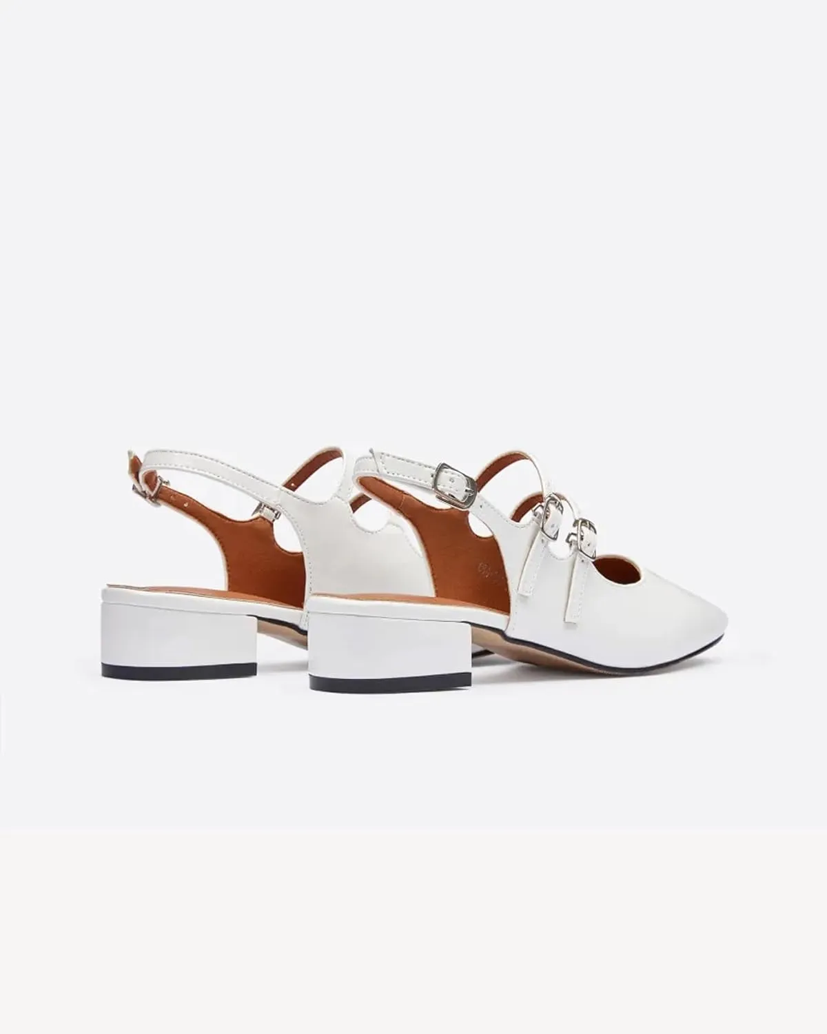 Women's Mary Jane Pumps, Retro Chunky Low Block Heel, Double Adjustable Ankle Buckle Straps, Vintage Dress Pumps