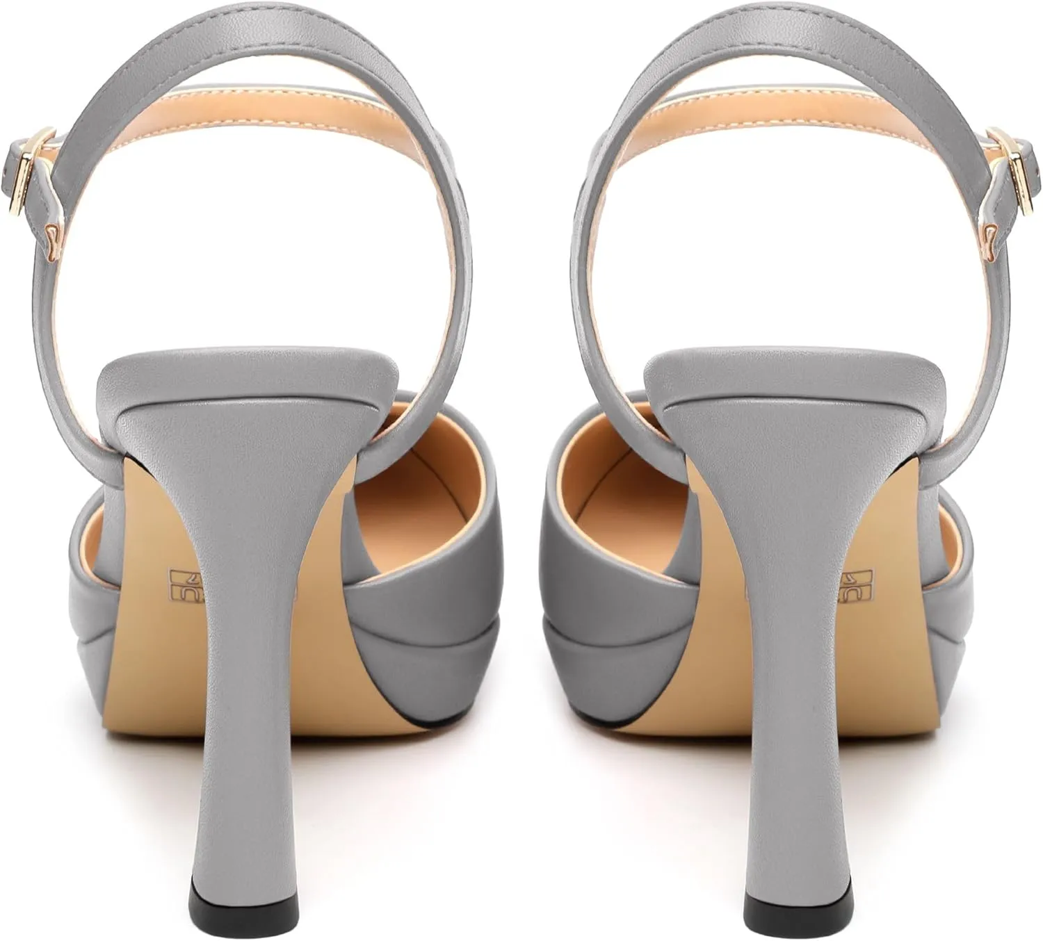 Womens Platform High Heels Pointed Toe Ankle Strap Buckle Stiletto High Heel Pumps Party Evening Dress Shoes 4 Inch