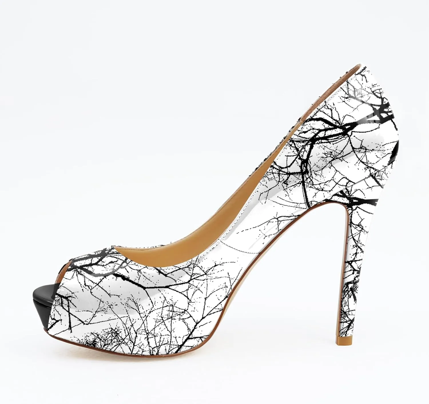 Womens Platform High Stiletto Sandals Heels Pumps Multicolor Floral Printed Peep Toe Sexy Shoes