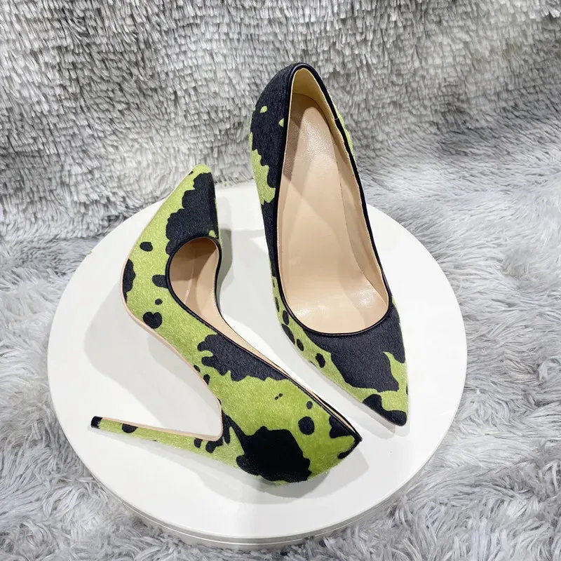 Women's pointed high-heeled shoes