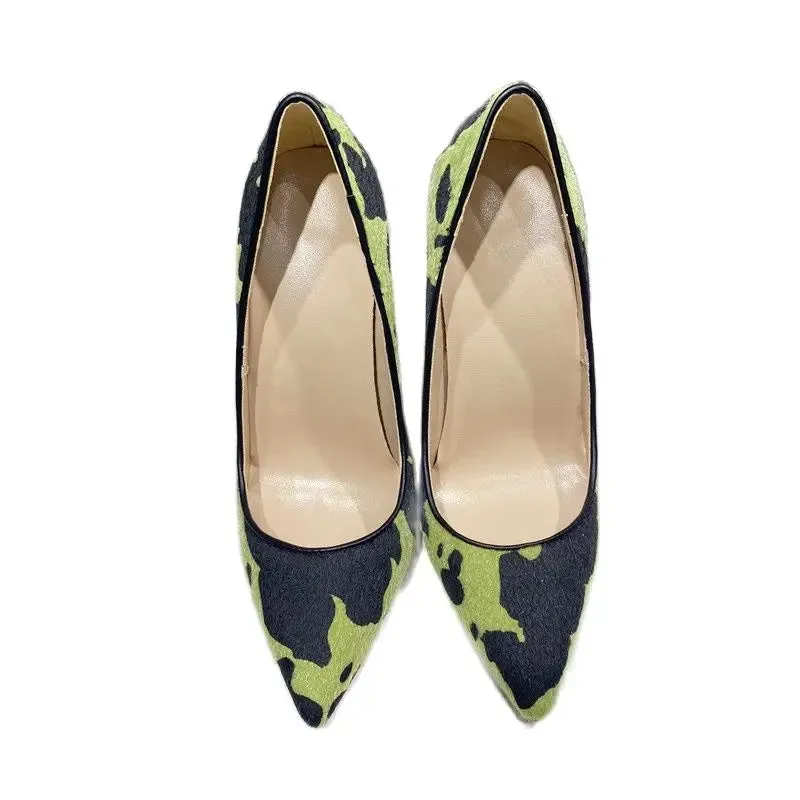 Women's pointed high-heeled shoes