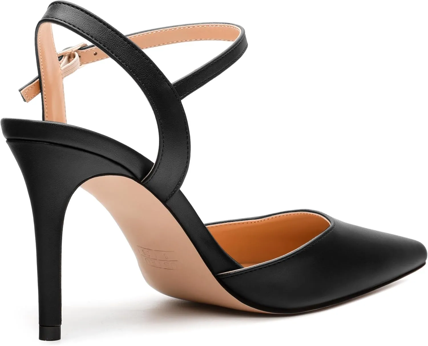 Women's Pumps, Buckle Adjustable Strap Pointed Toe Stiletto Heels, Fashion Matte High Heel Shoes for Women
