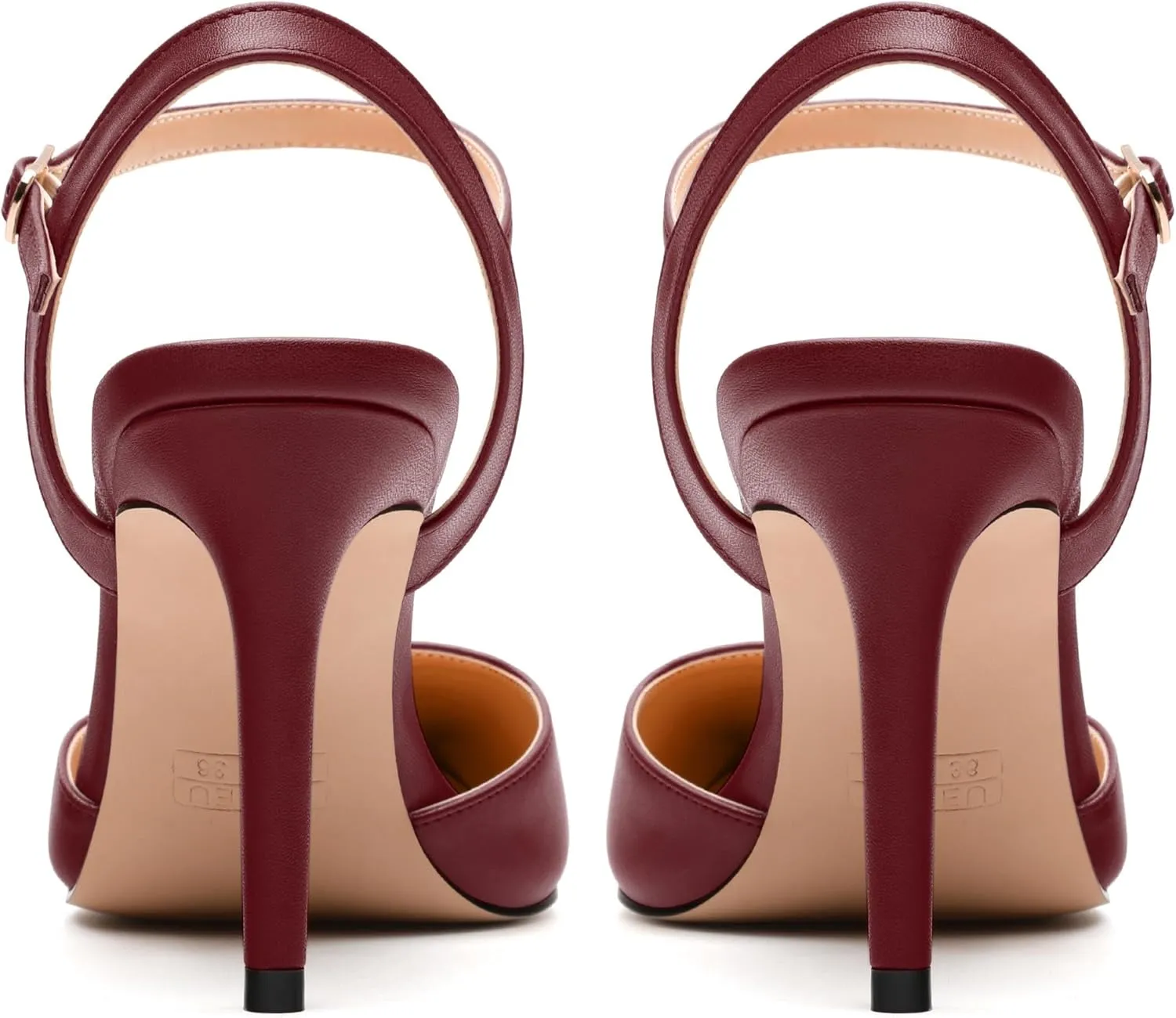 Women's Pumps, Buckle Adjustable Strap Pointed Toe Stiletto Heels, Fashion Matte High Heel Shoes for Women