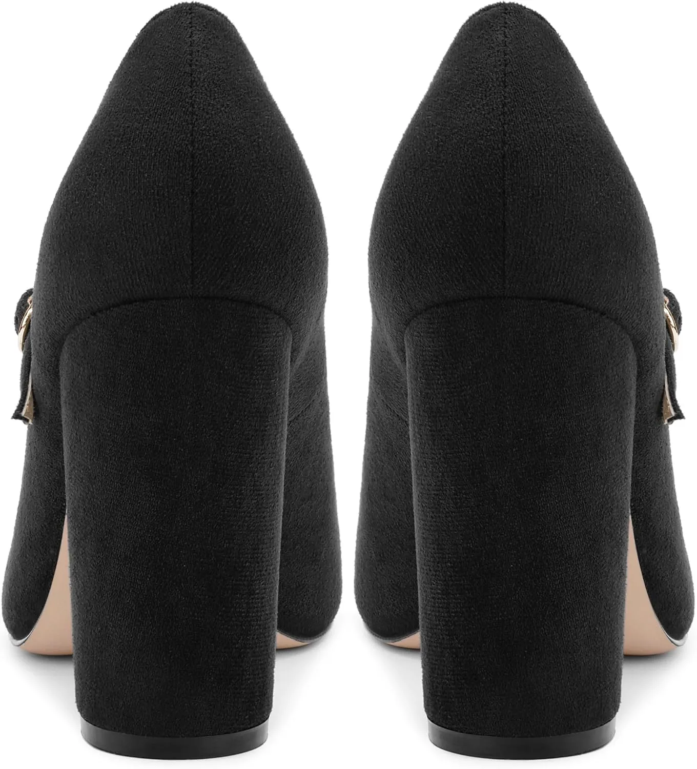 Women's Pumps Heels, Pointed Toe Tuxedo Solid Pumps, Fashion Backstrap Pumps Shoes for Women