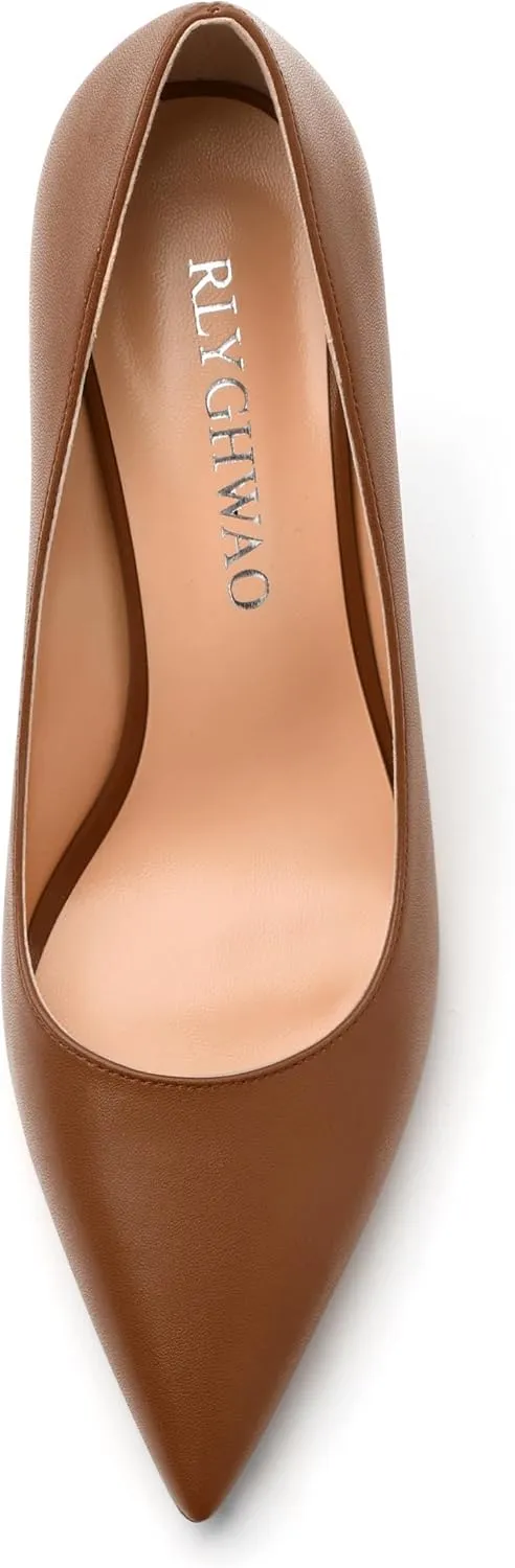 Women's Pumps, Pointed Closed Toe Stiletto High Heels, Fashion Solid High Heel Shoes for Women