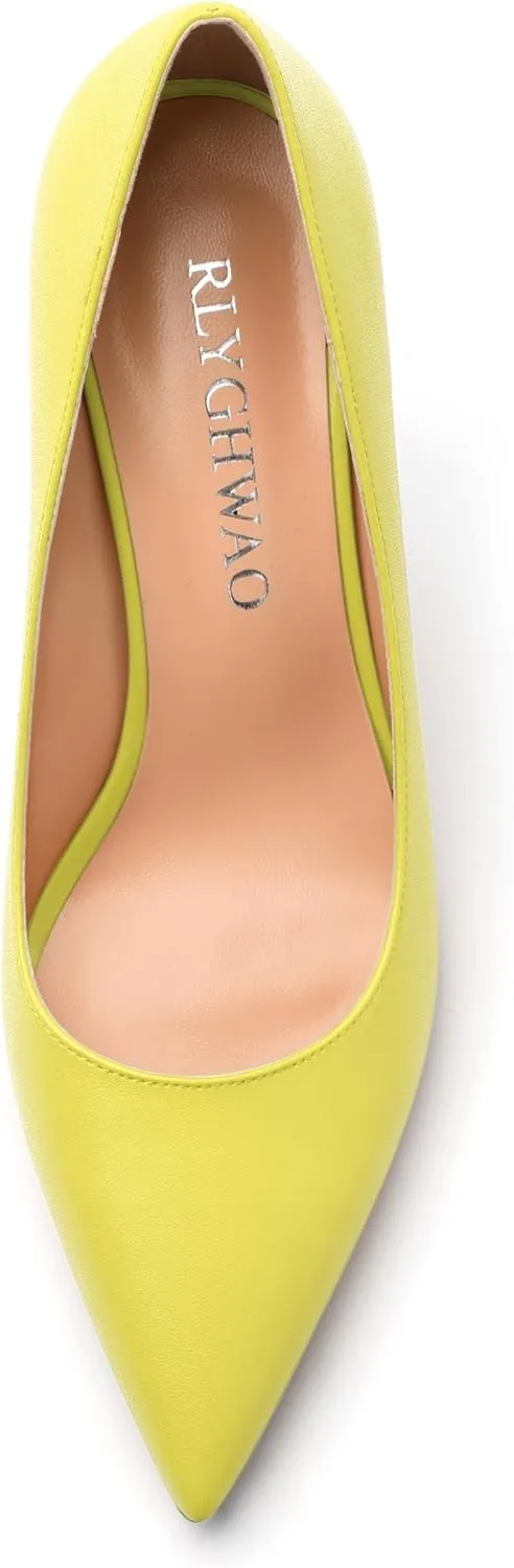 Women's Pumps, Pointed Closed Toe Stiletto High Heels, Fashion Solid High Heel Shoes for Women