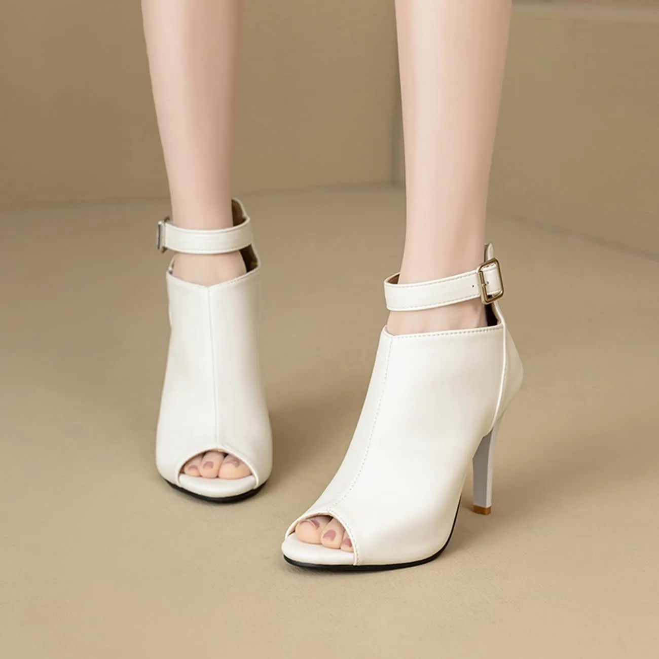 Womens Stiletto Heel Sandals Back Zipper Gladiator High Heel Sandals