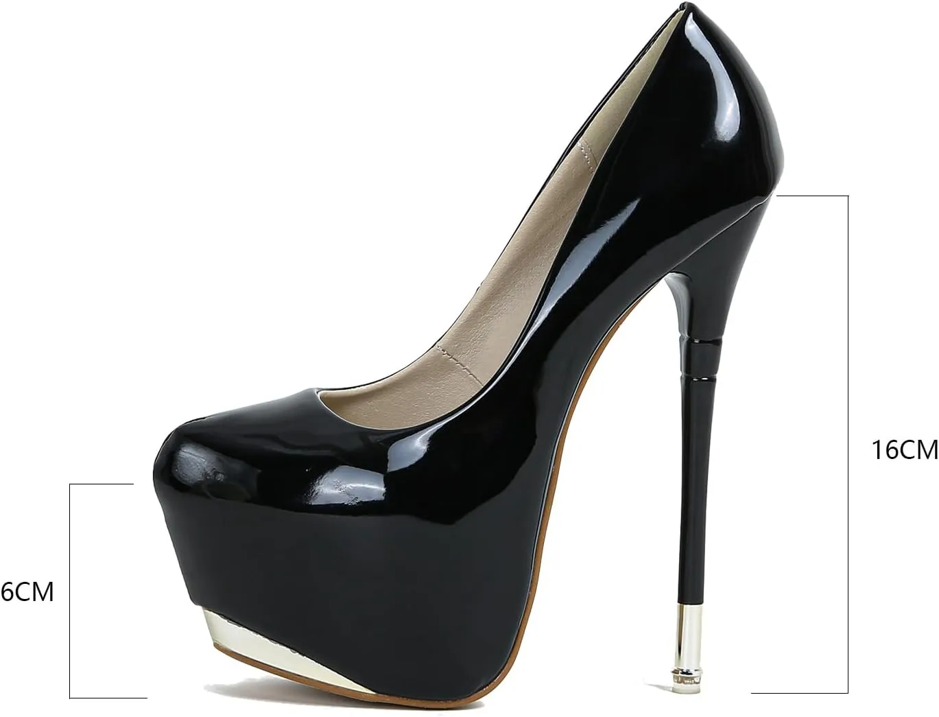 Women's Stiletto High Heels Shoes PU Material Shallow Mouth Shape Platform Slip On Pumps Perfect for a Night Out and a Catwalk
