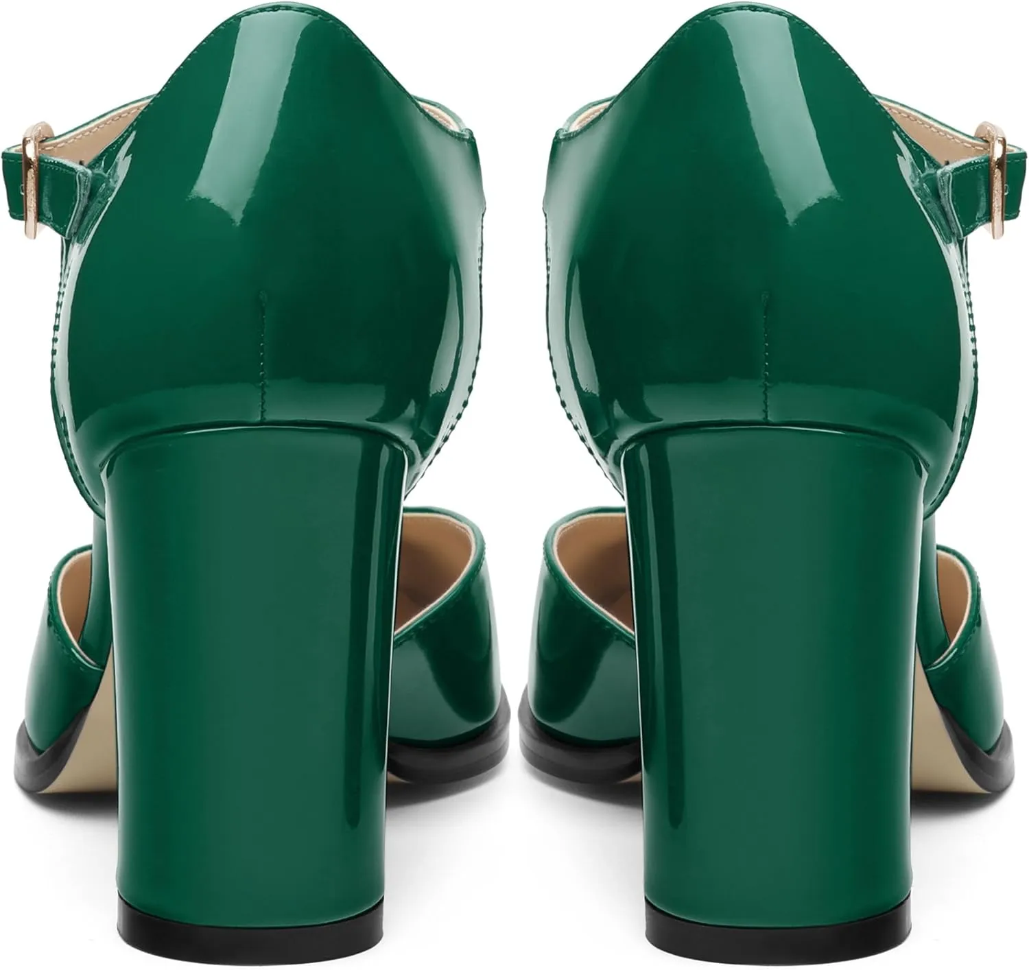 Womens T Strap Mary Janes Pumps, Square Toe Block High Heel Ankle Strap Shoes for Women