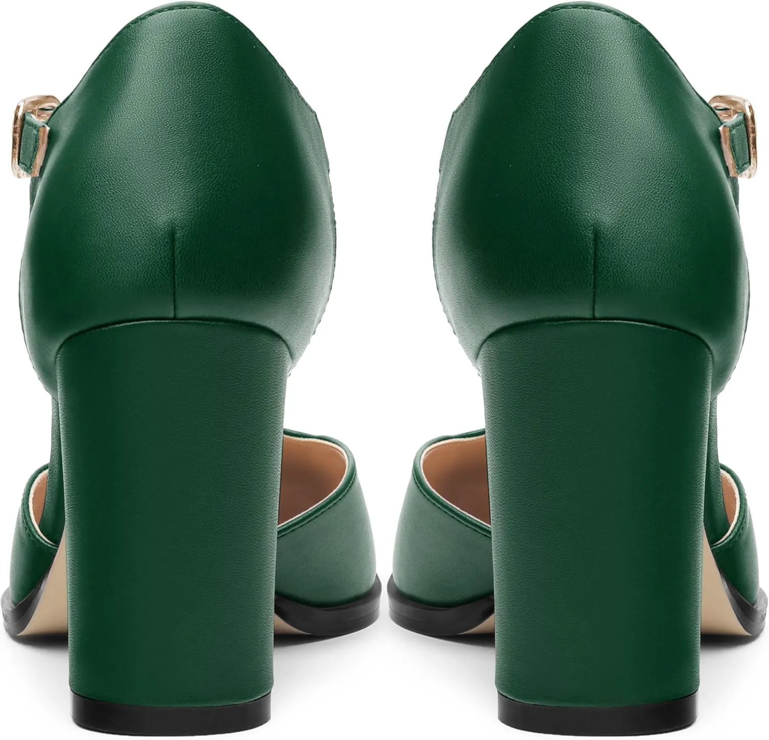 Womens T Strap Mary Janes Pumps, Square Toe Block High Heel Ankle Strap Shoes for Women