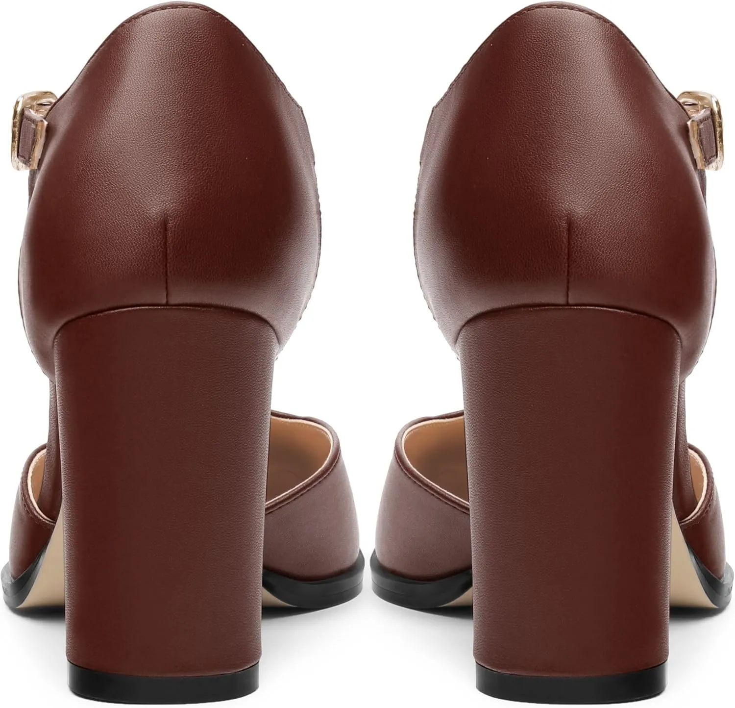 Womens T Strap Mary Janes Pumps, Square Toe Block High Heel Ankle Strap Shoes for Women