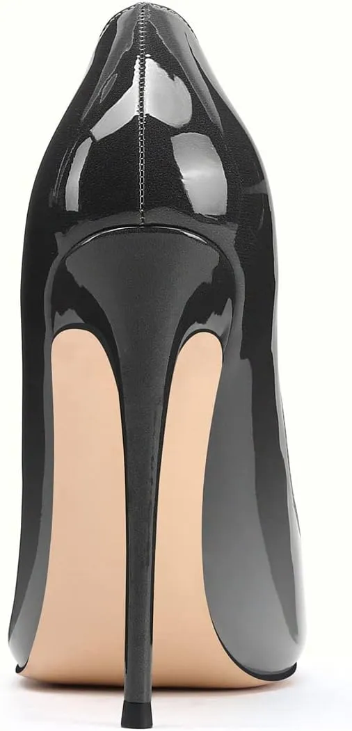 XINIUNIU High Heels for Women Pumps Gradient Patent Leather 4.7 inches/12CM Formal Sexy Fashion Stiletto Dress Wedding Shoes Pointed Toe