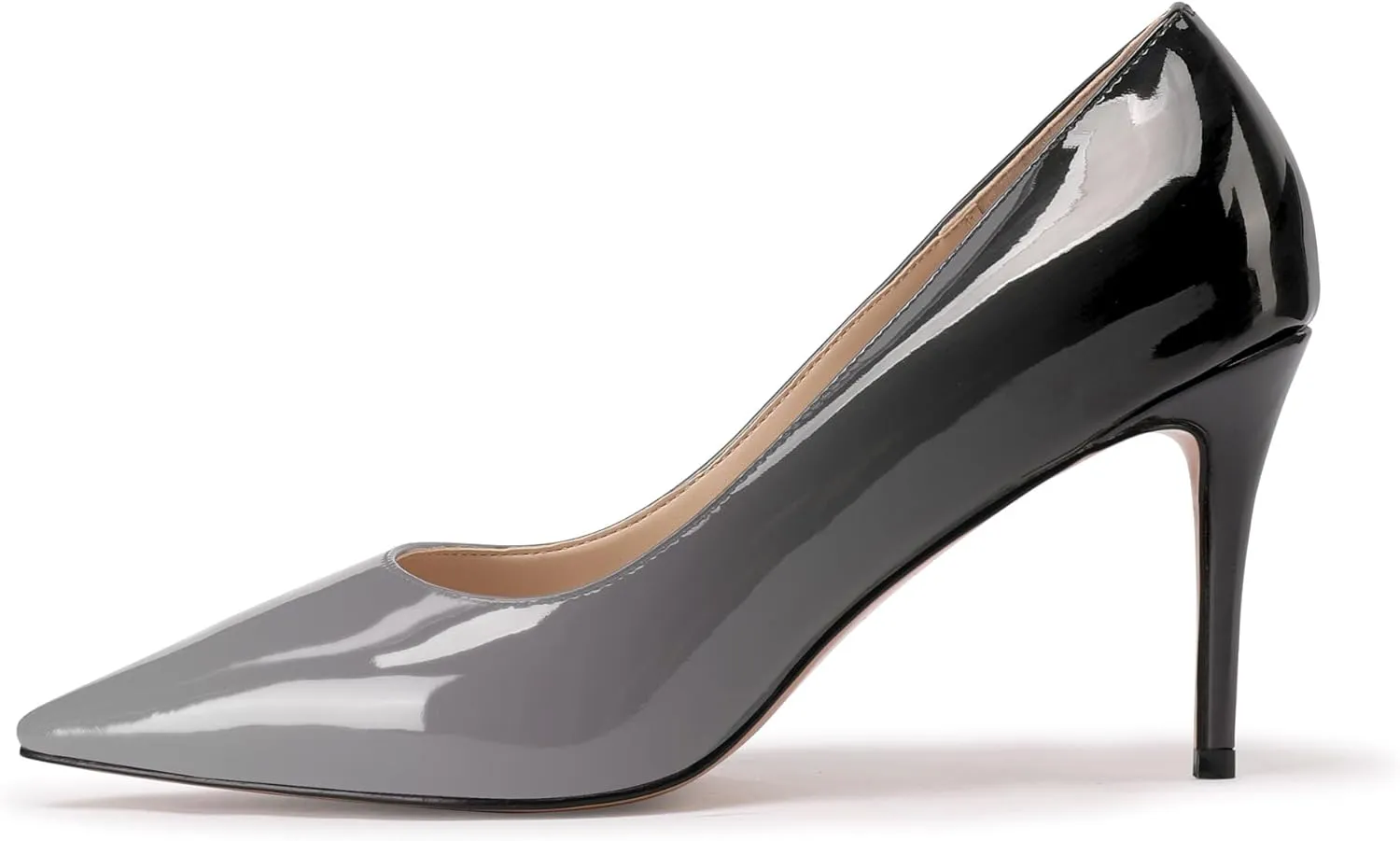 XINIUNIU Women's Red Classic Solid Gradient Patent Leather 3.25 inches 8CM Formal Sexy Fashion Stiletto Dress Shoes Wedding Shoes Pointed Toe Pumps
