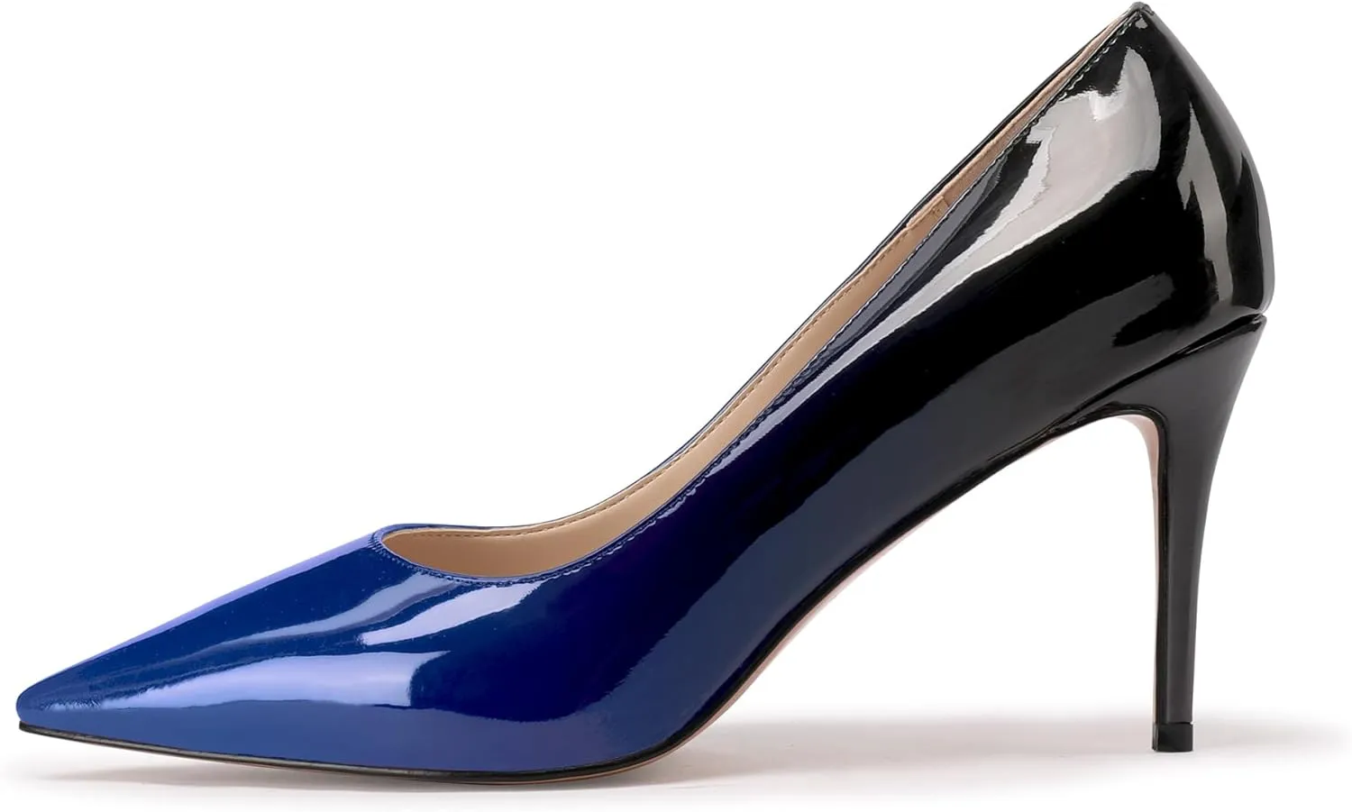 XINIUNIU Women's Red Classic Solid Gradient Patent Leather 3.25 inches 8CM Formal Sexy Fashion Stiletto Dress Shoes Wedding Shoes Pointed Toe Pumps